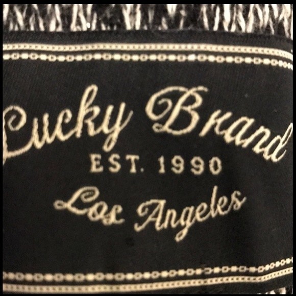 Lucky Brand Sweater Jacket Cardigan Marled Yarn black and white double breasted - Picture 8 of 12